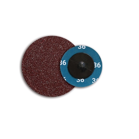 Continental Abrasives 2" 36 Grit Aluminum Oxide Cloth Reinforced Quick Change Style Disc Q-A2036